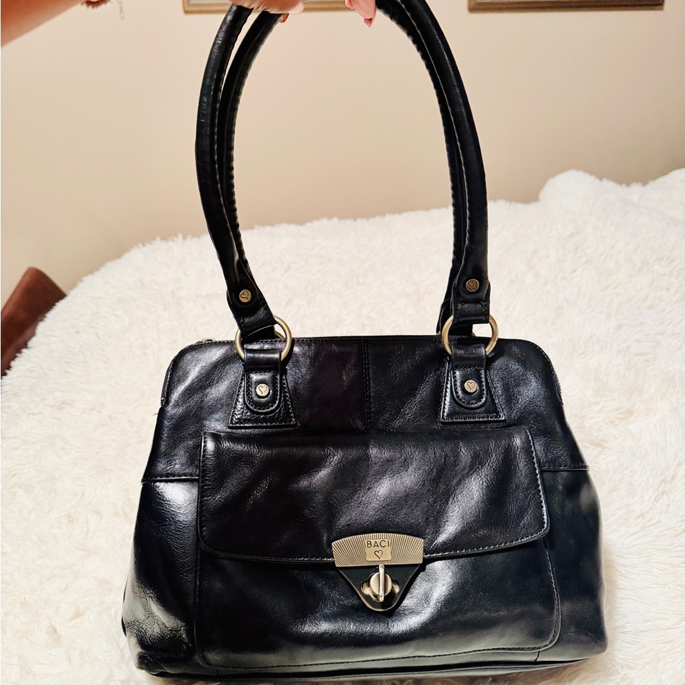 BACI Italian Leather Satchel - Picture 3 of 15